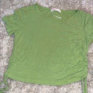 Green crop top